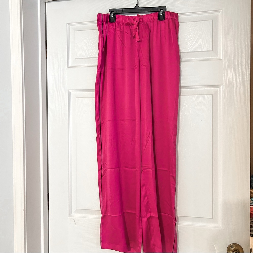 Victoria's Secret Fuchsia Satin Pajama Set - Picture 5 of 8